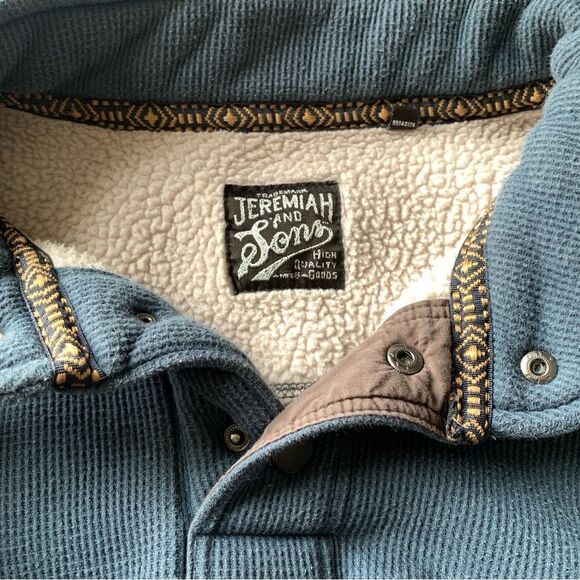 Jeremiah and Sons Men's Blue Mock Neck Sherpa Lined Pullover Henley Top Size XXL - Picture 12 of 14